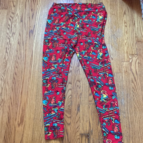 TC2 Lularoe squirrels and dogs on sleds pants. Great for maternity as well. - Picture 2 of 3